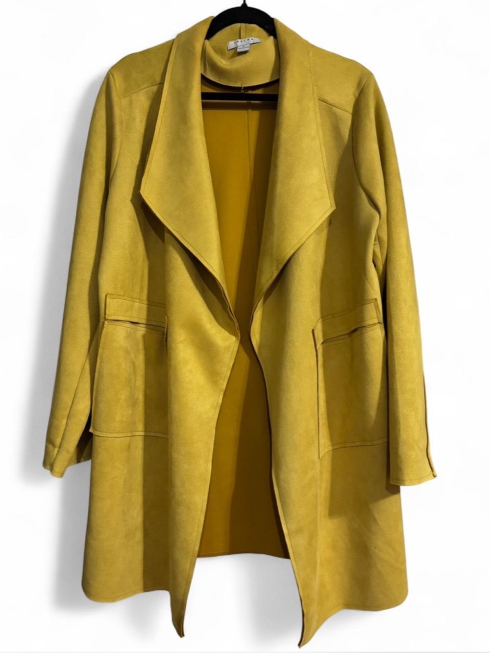 Mustard Open-Front Women's Trench Coat - Unbranded